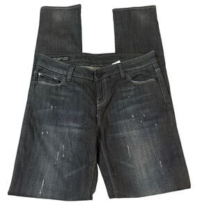 Buffalo David Bitton Black Distressed, Regular Rise, Stretch, Boot Cut Jeans- 28